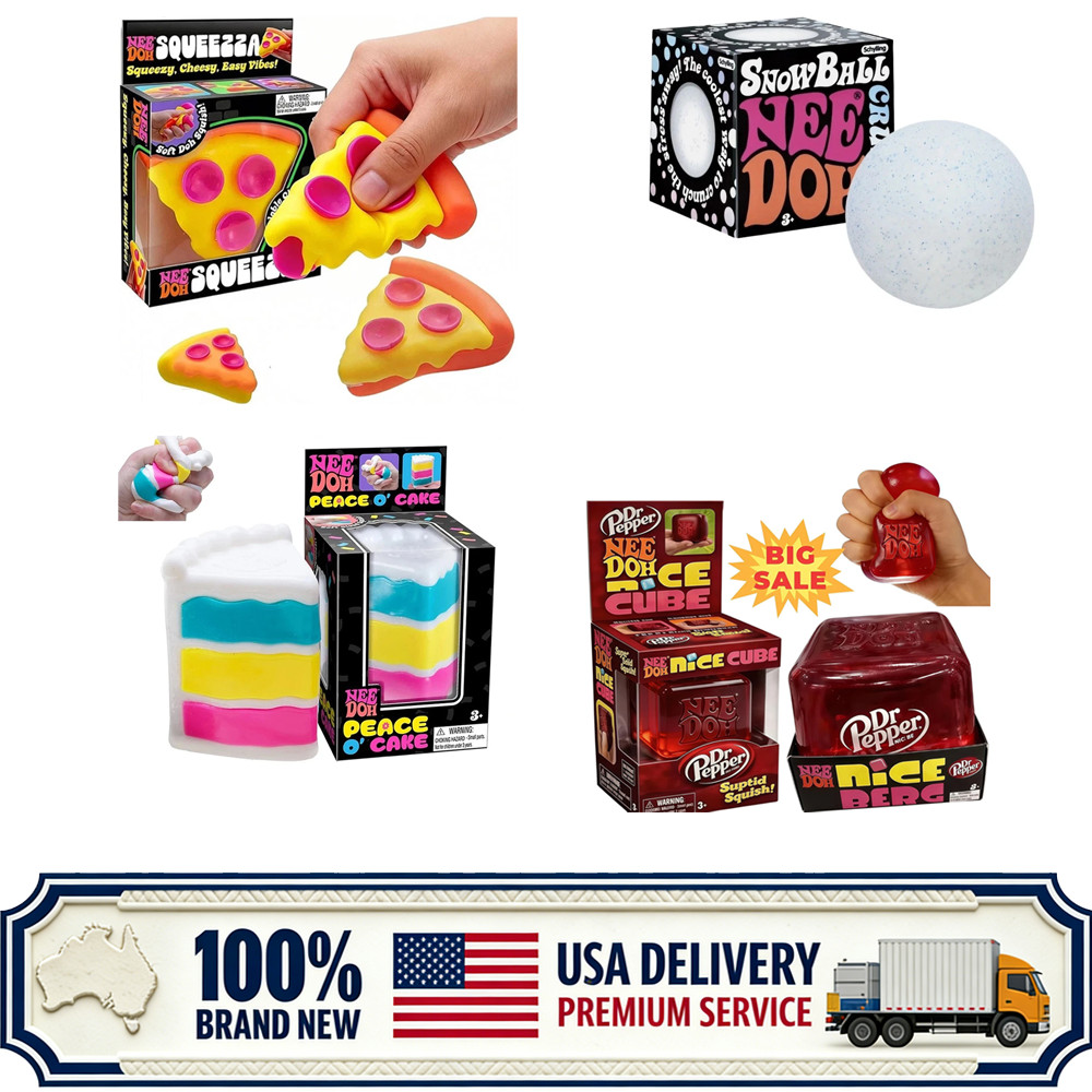 Nee Doh Peace O' Cake Sensory Squeeze Toy Stress Relief Fidget Kids Adults Gift