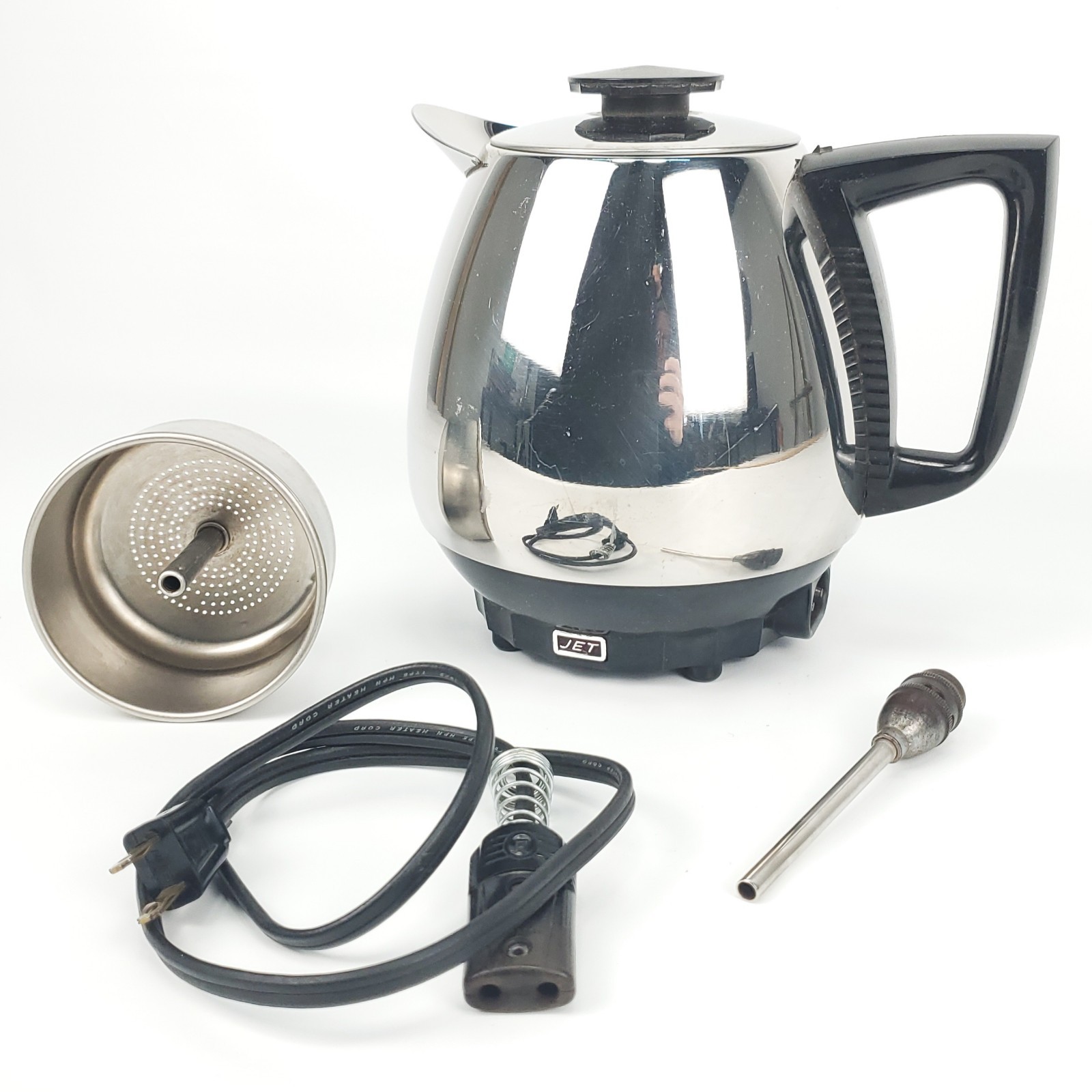 Saladmaster Jet O Matic 10 Electric Coffee Tea Percolator Pot All Parts Tested