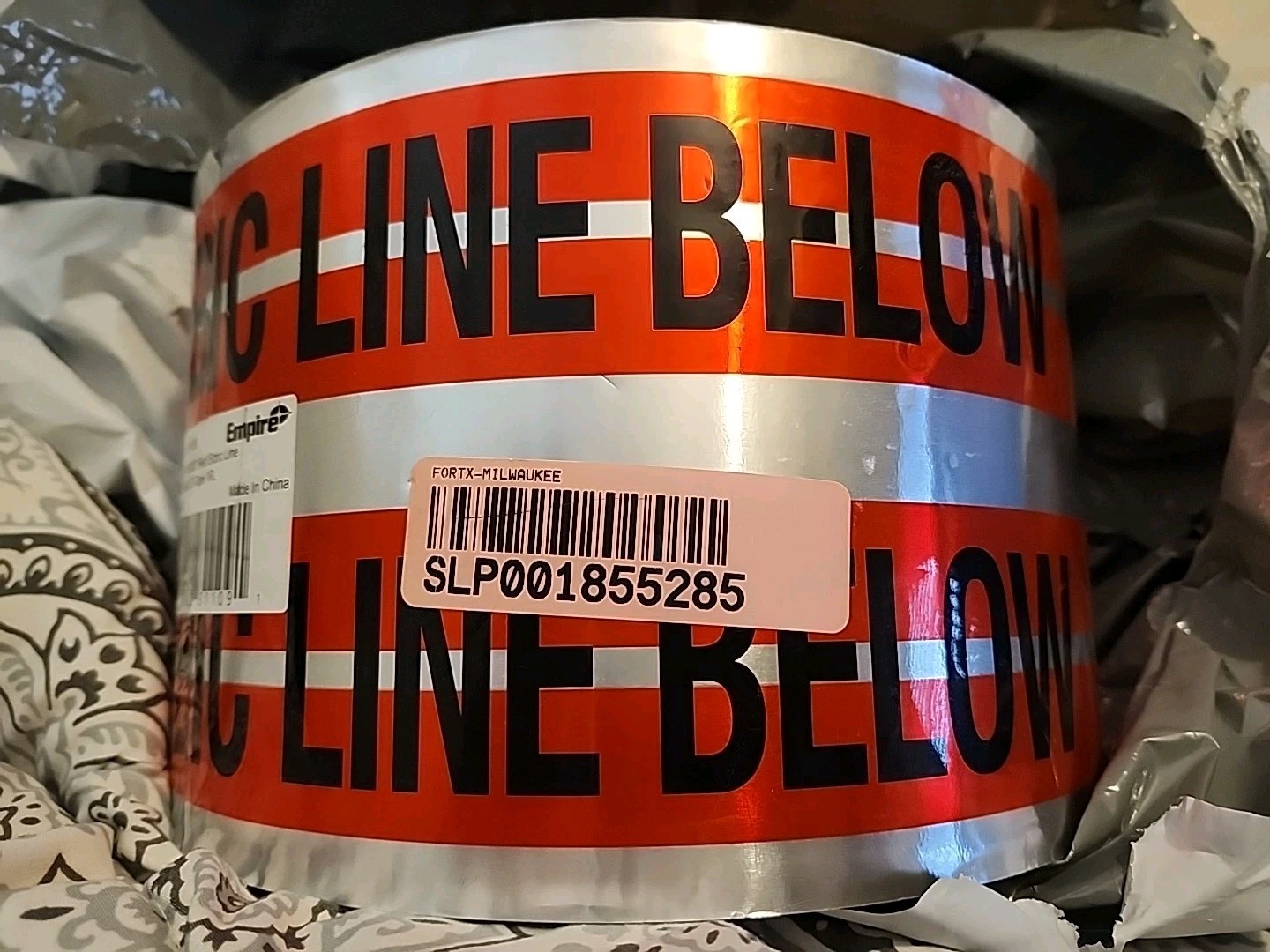 Empire 31-109 Detectable 6"x1000' "CAUTION ELECTRIC LINE BELOW" Warning Tape ⚡️⚡