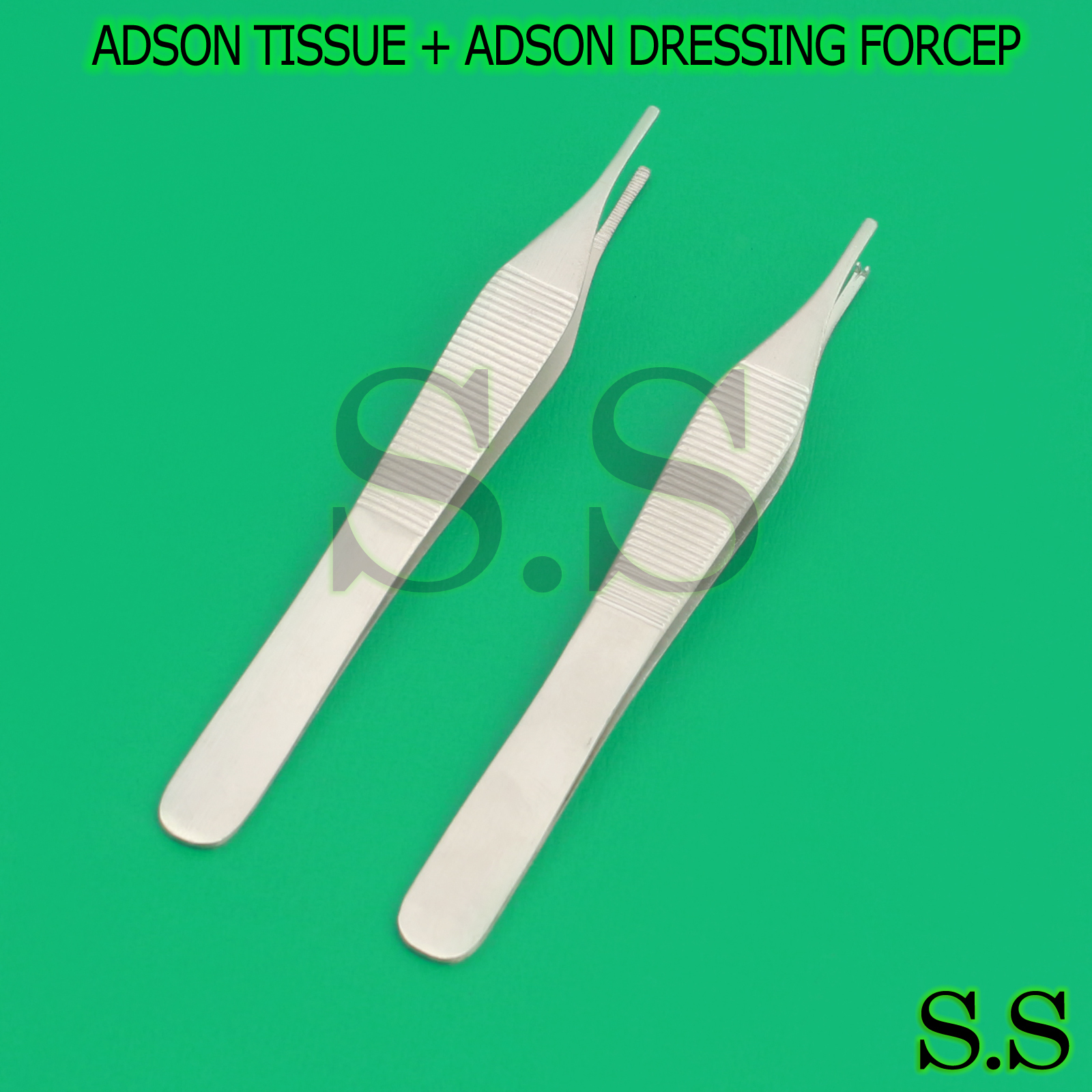 10 ASSORTED ADSON FINE POINT DRESSING SERRATED+1X2TEETH TISSUE FORCEPS