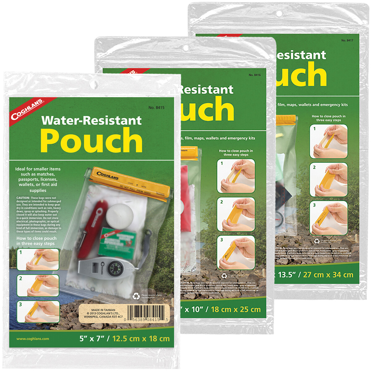 Coghlan's Water Resistant Pouch, Store Matches, Passports, Supplies, & First Aid