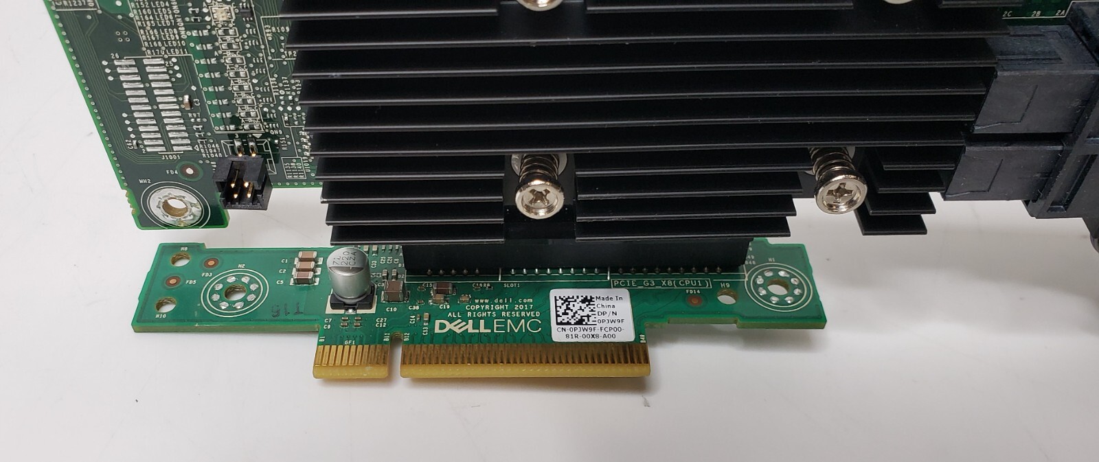 Dell 075D1H PERC H330 Raid Controller W/ Backplane Cables and Interconnect Board