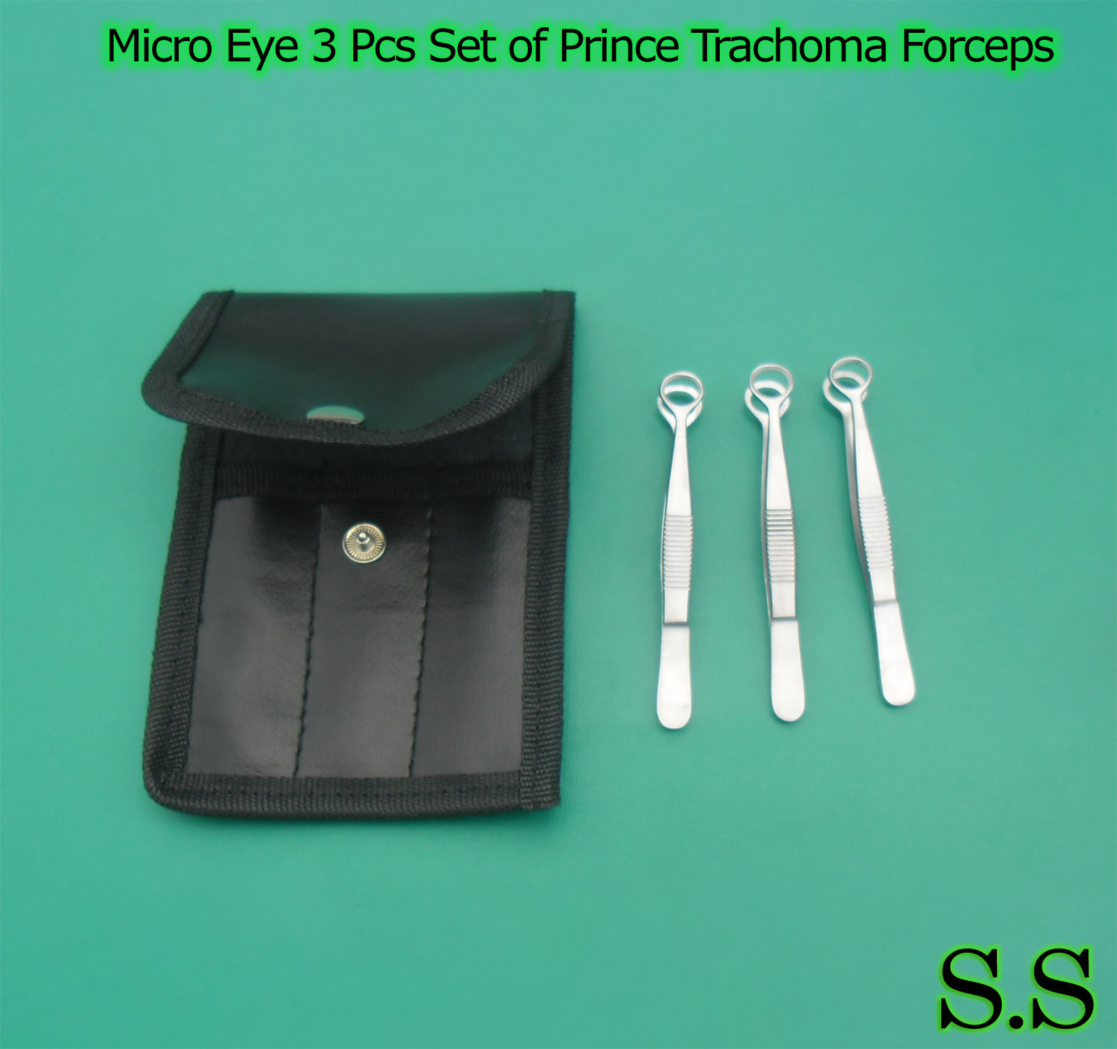 Micro Eye 3 Pcs Set of Prince Trachoma Forceps Good Quality Dental Insruments