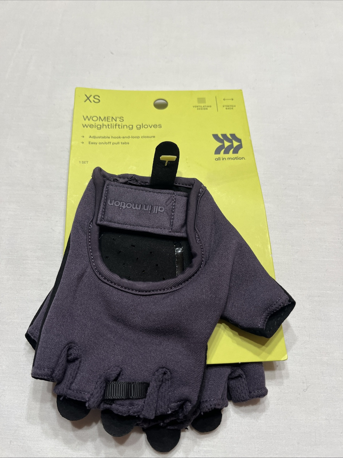 All In Motion Women’s Weightlifting Gloves XS Size Dark Purple Rd Description