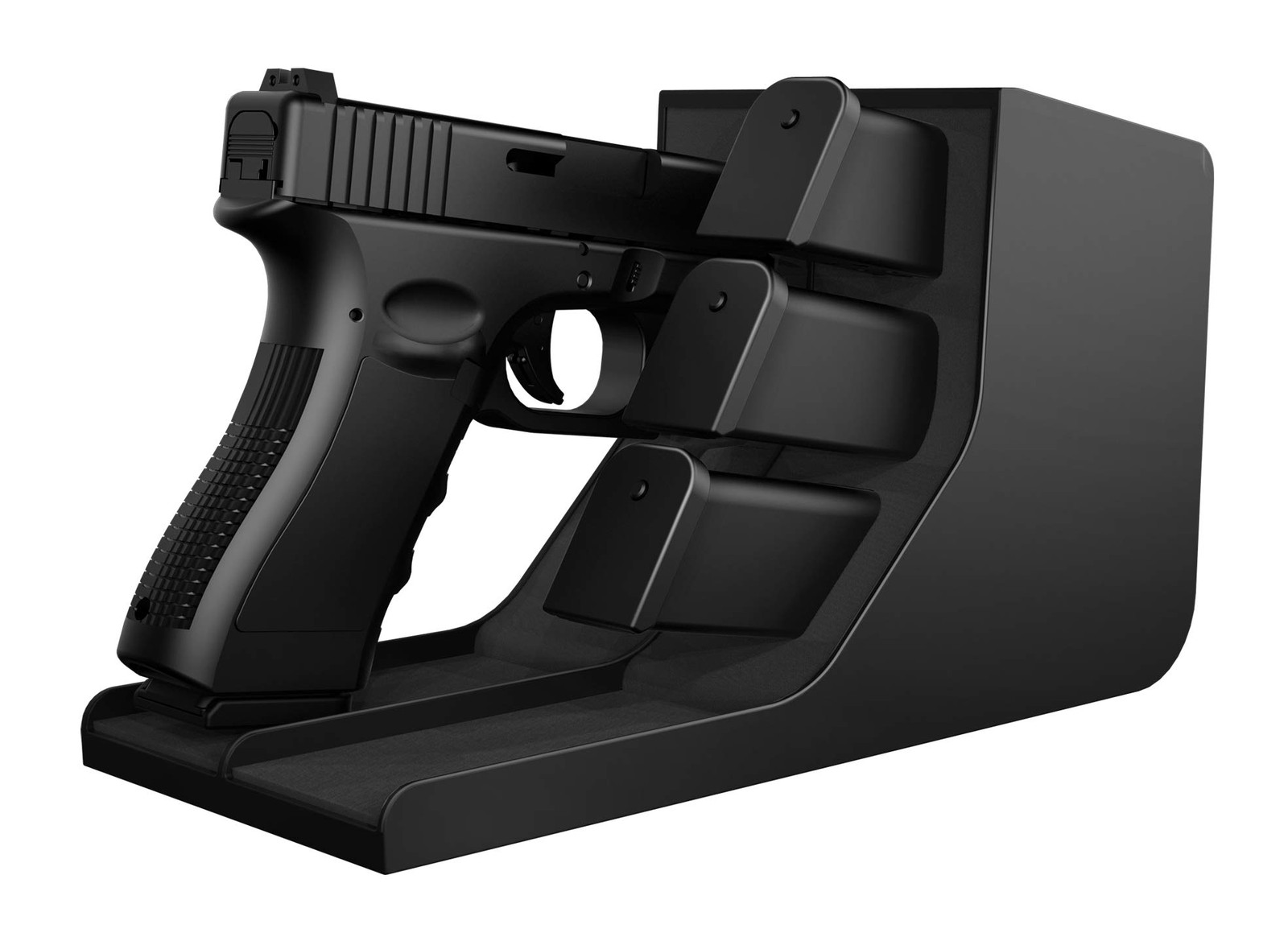 VAULTEK Modular Pistol Rack Protective Handgun Storage Small, black