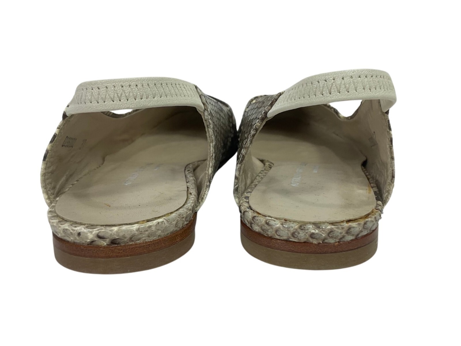 Attilio Giusti Leombruni Python Slingback Flats Size 7