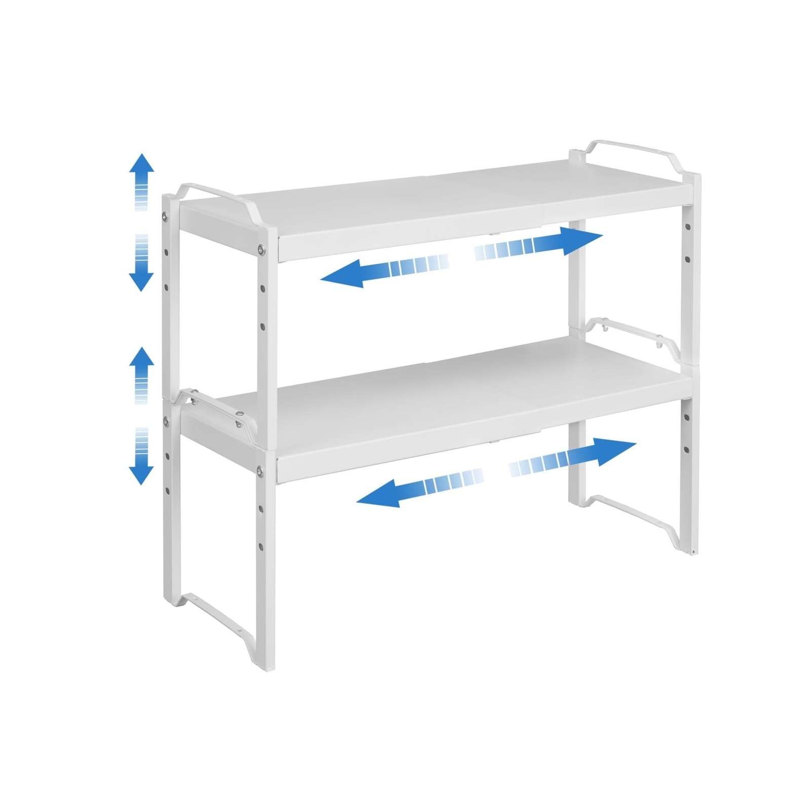 Set of 2 Expandable Kitchen Cabinet Shelves Organizers, Stackab... FAST USA SHIP