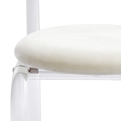 Modern Minimalist Acrylic Clear Desk Chair Makeup Chair 40*40*72cm Velvet