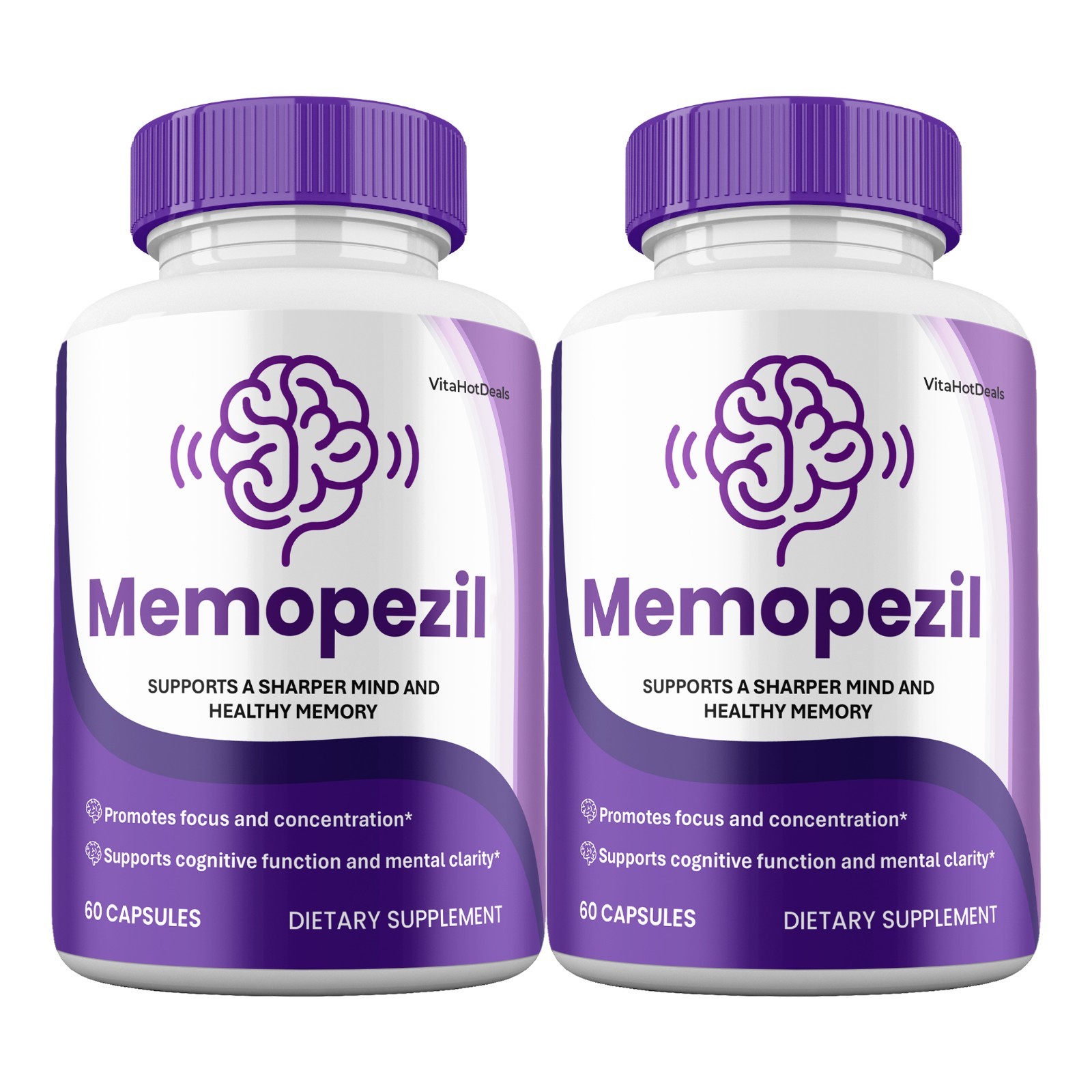 Memopezil Capsules, Max Strength, Memo Pezil for Clarity and Health (2 Pack)