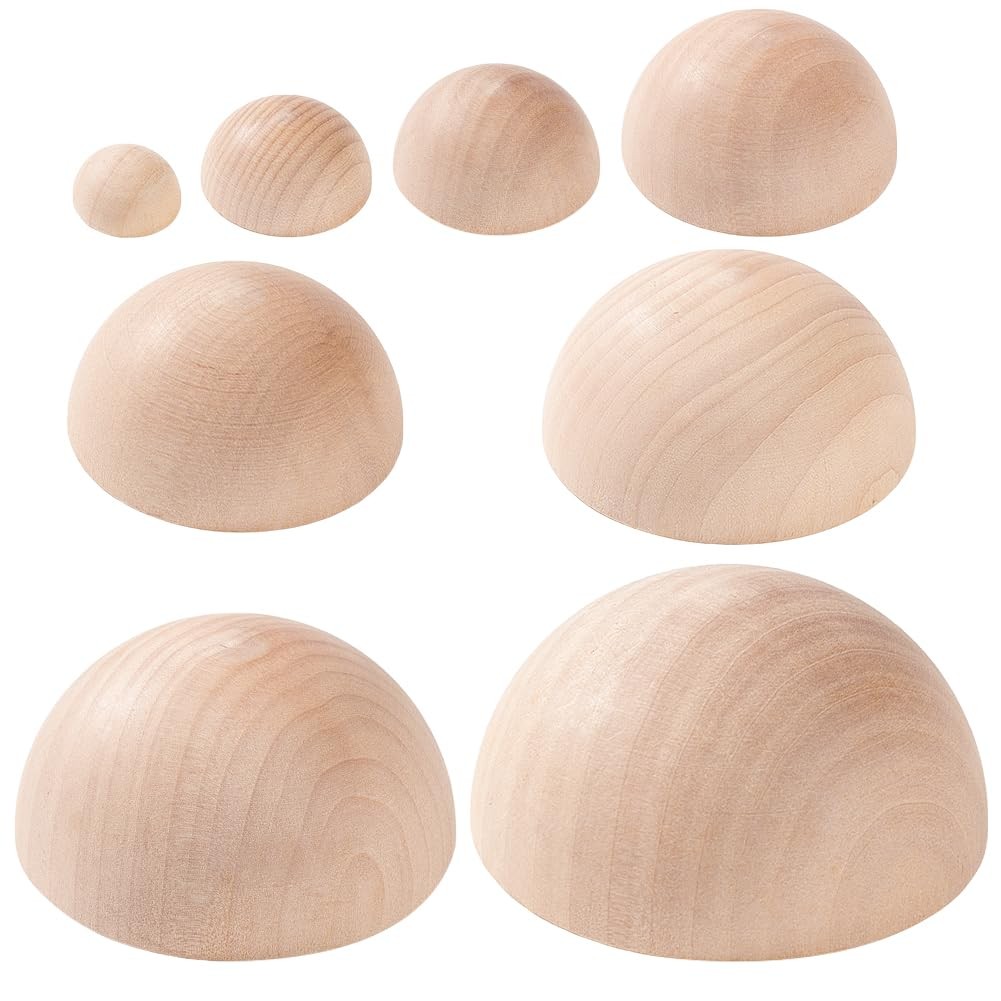 8Pcs 8 Sizes Half Round Pottery Tools Set, Wooden Ceramic Top Tool Clay Tools...