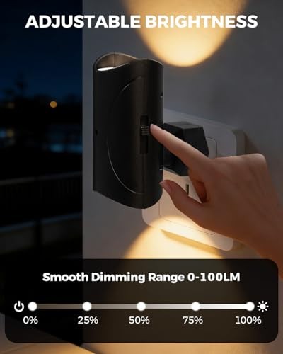 2 Pack Night Lights Plug into Wall, Modern LED Night Light Plug in, Warm white