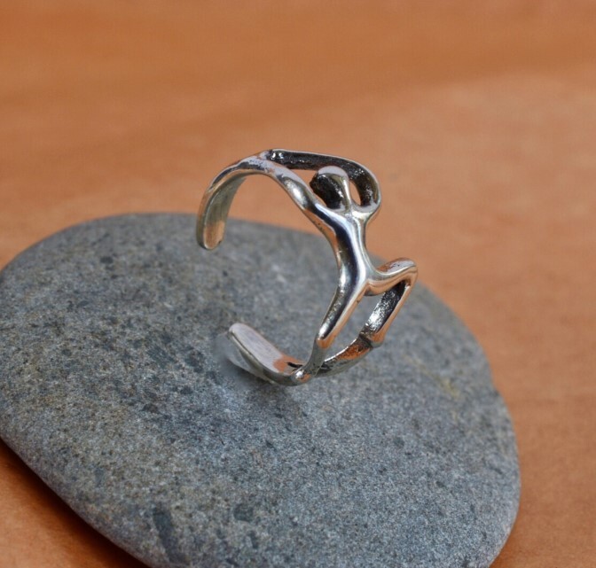 Valentine's Day Adjustable Solid Metal New Style Toe Ring For Women's 925 SS