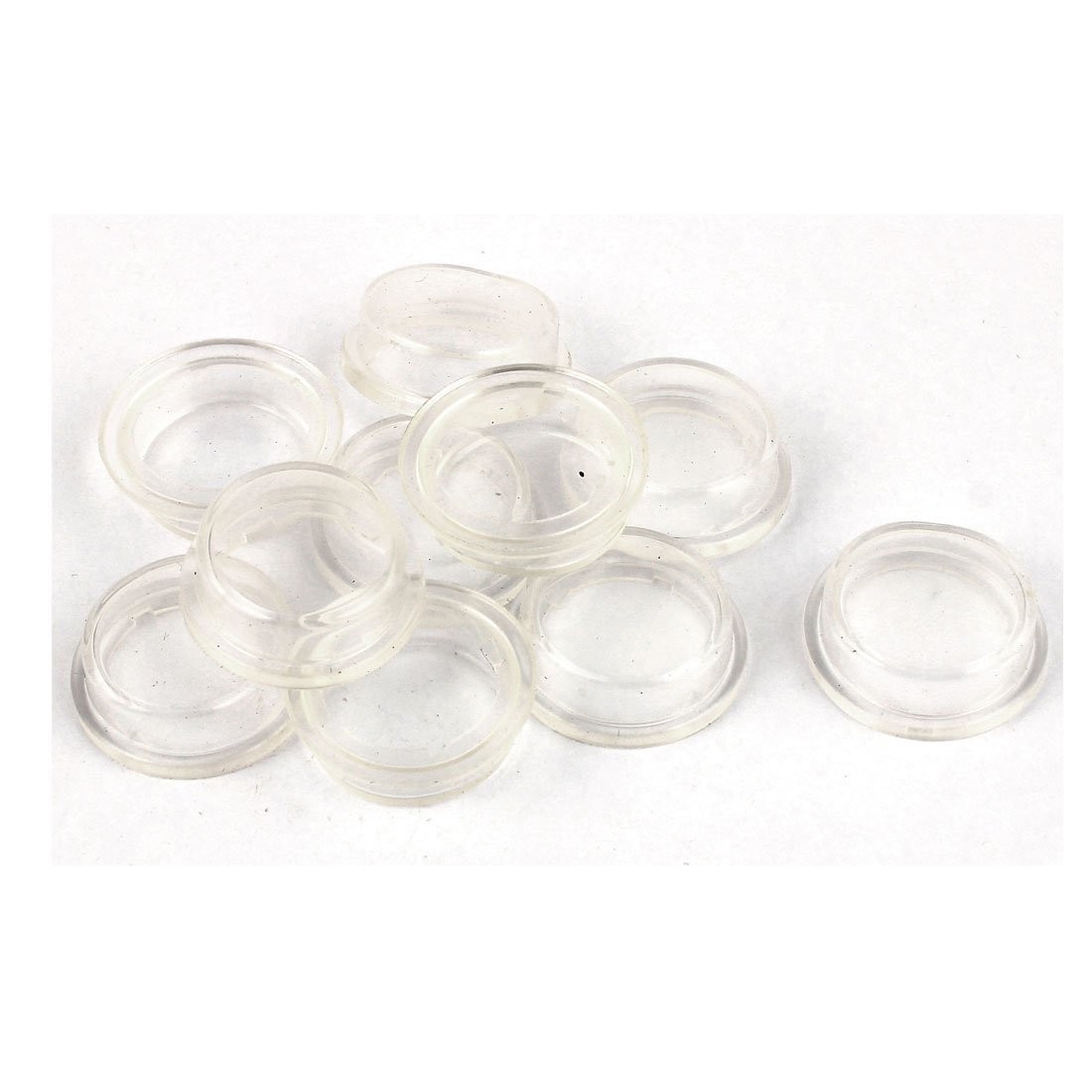 uxcell® 10 Pcs Clear White Silicone 27 x 8mm/1.1" x 0.31"(D*T),