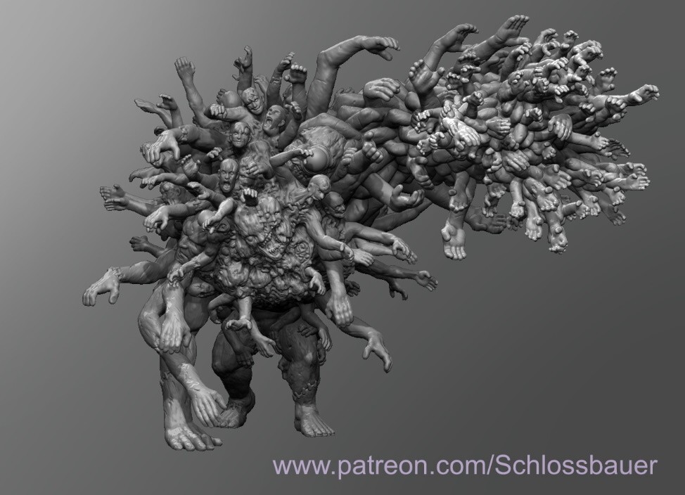 Dungeons and Dragons - HD Resin Print Stitched Hecatoncheires Hundred Handed One