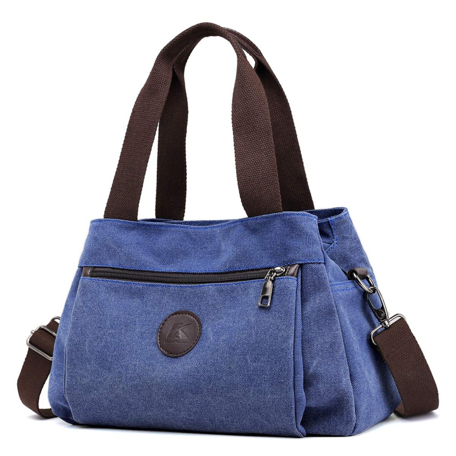 Hobo Handbags Canvas Crossbody Bags for Women | Multi Compartment, Triple Zip...