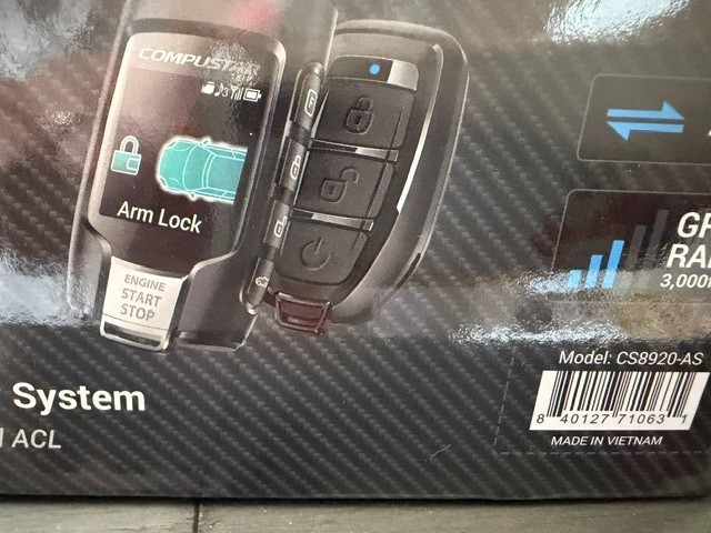 COMPUSTAR 2-Way Confirmation 8920AS 2-Way LCD Remote Start & Security System