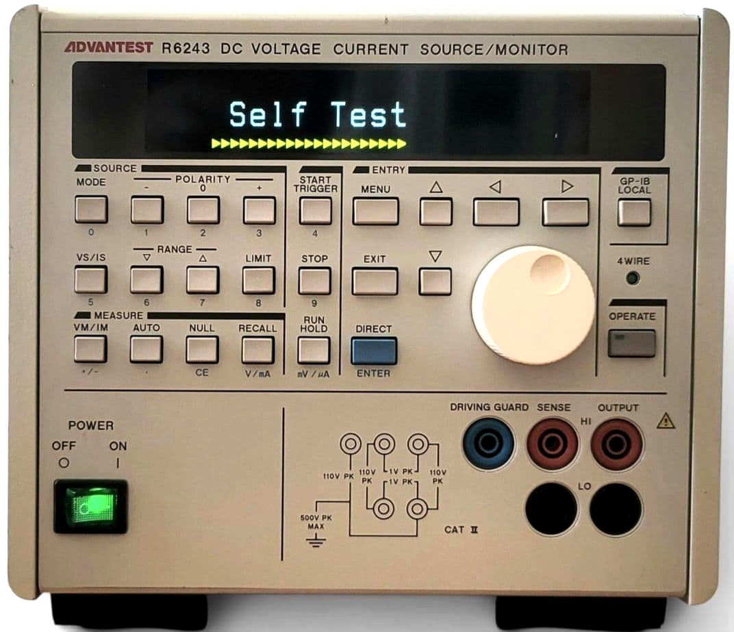 ADVANTEST R6243 DC Voltage Current Source Monitor TFT Display Mod Tested