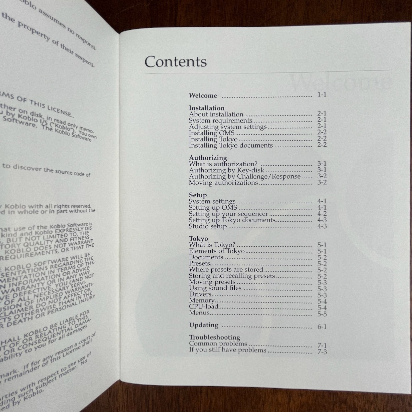 VINTAGE KOBLO TOKYO USER MANUAL