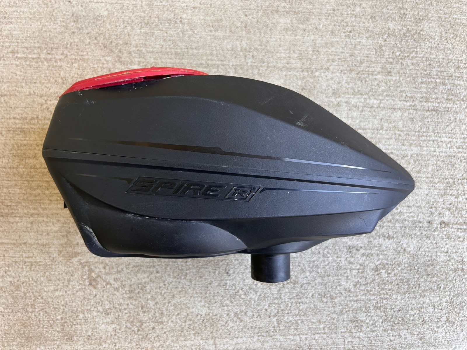 VIRTUE Spire IR² Electronic Paintball Hopper Black w/ Crown Speed Feed