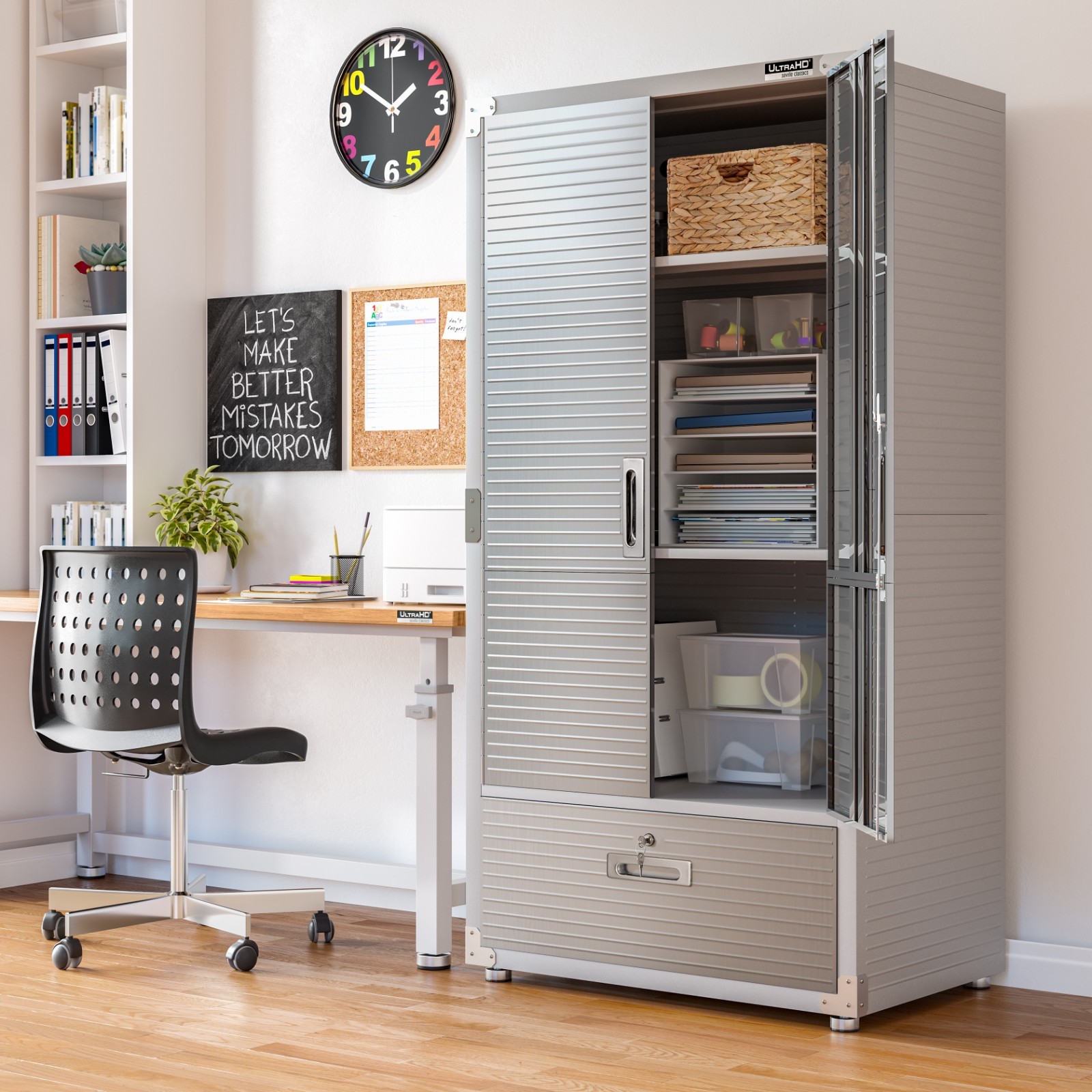 Seville Classics UltraHD® Storage Cabinet with Bottom Drawer