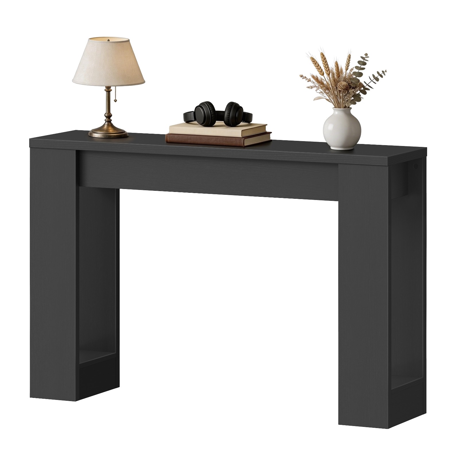 Console Table Sofa Table Side Table Entryway Table Black 47.2” x 11.8” x 31.5”