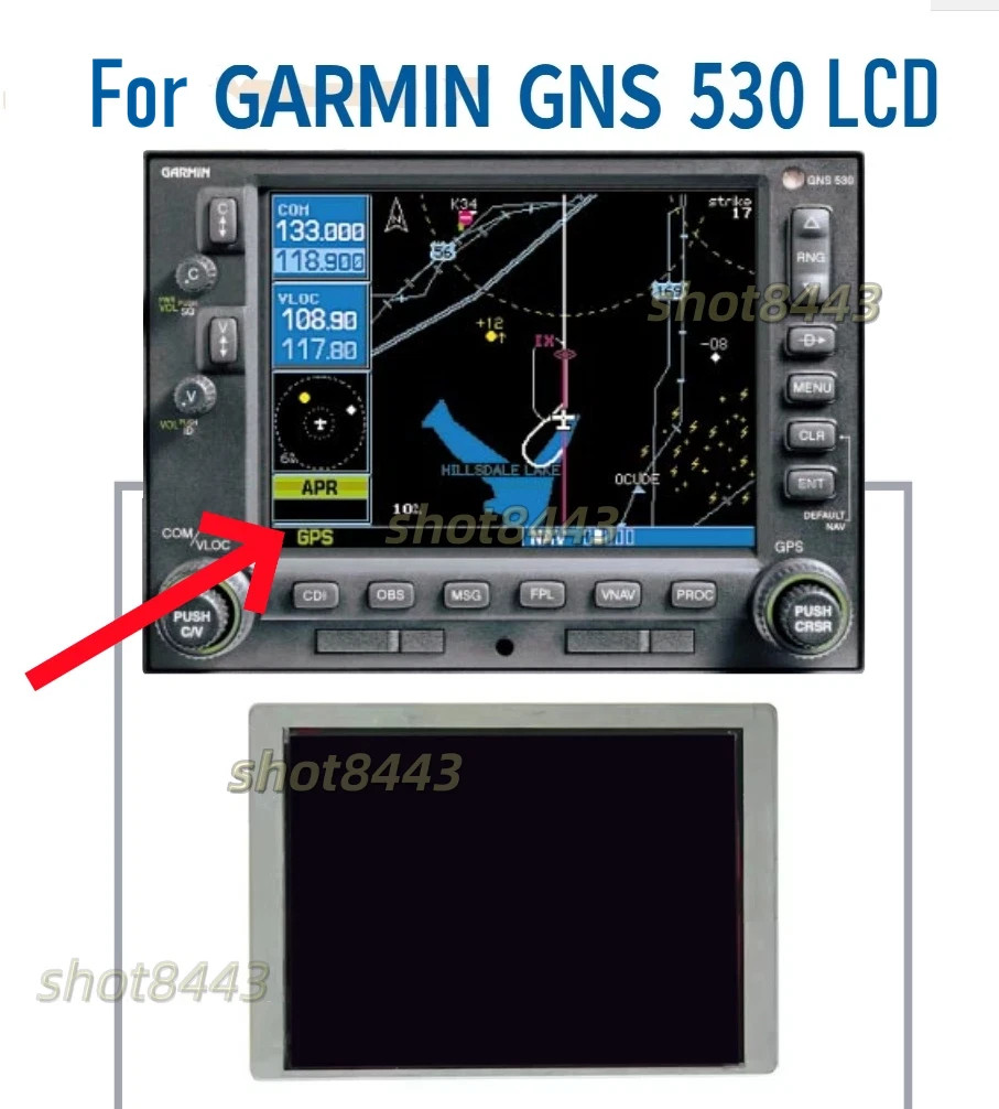 LCD Display for GARMIN GNS 530 WAAS GPS Screen Panel Replacement