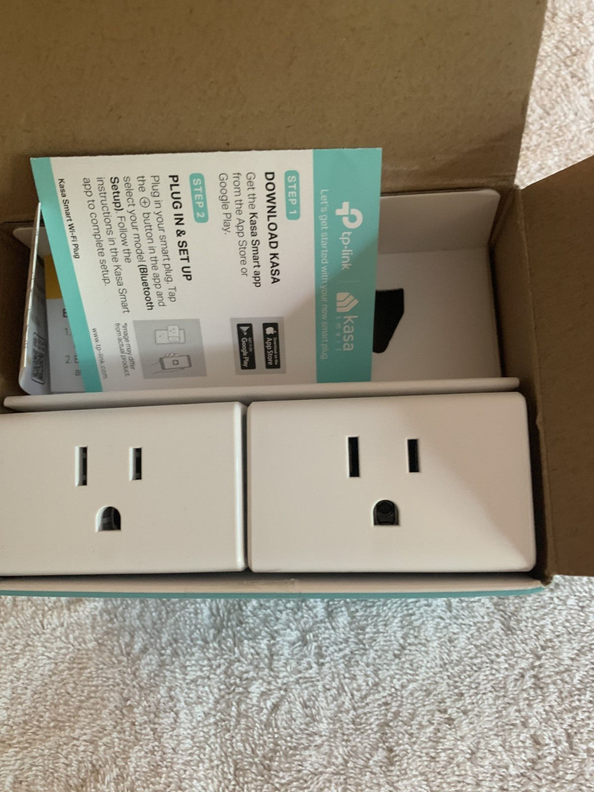 Kasa Smart Wi-Fi Plug Mini  Lot Of Two