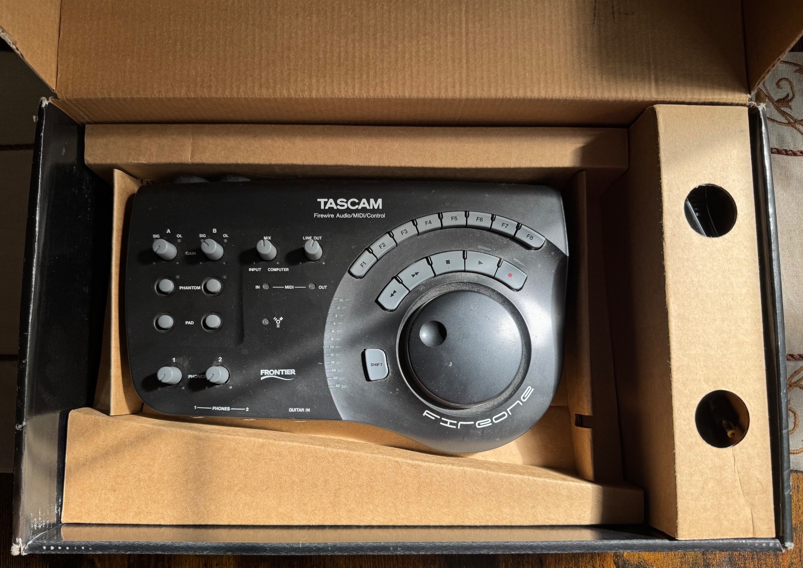 TASCAM FireOne FireWire Audio/MIDI DAW Controller + Power Supply + Box