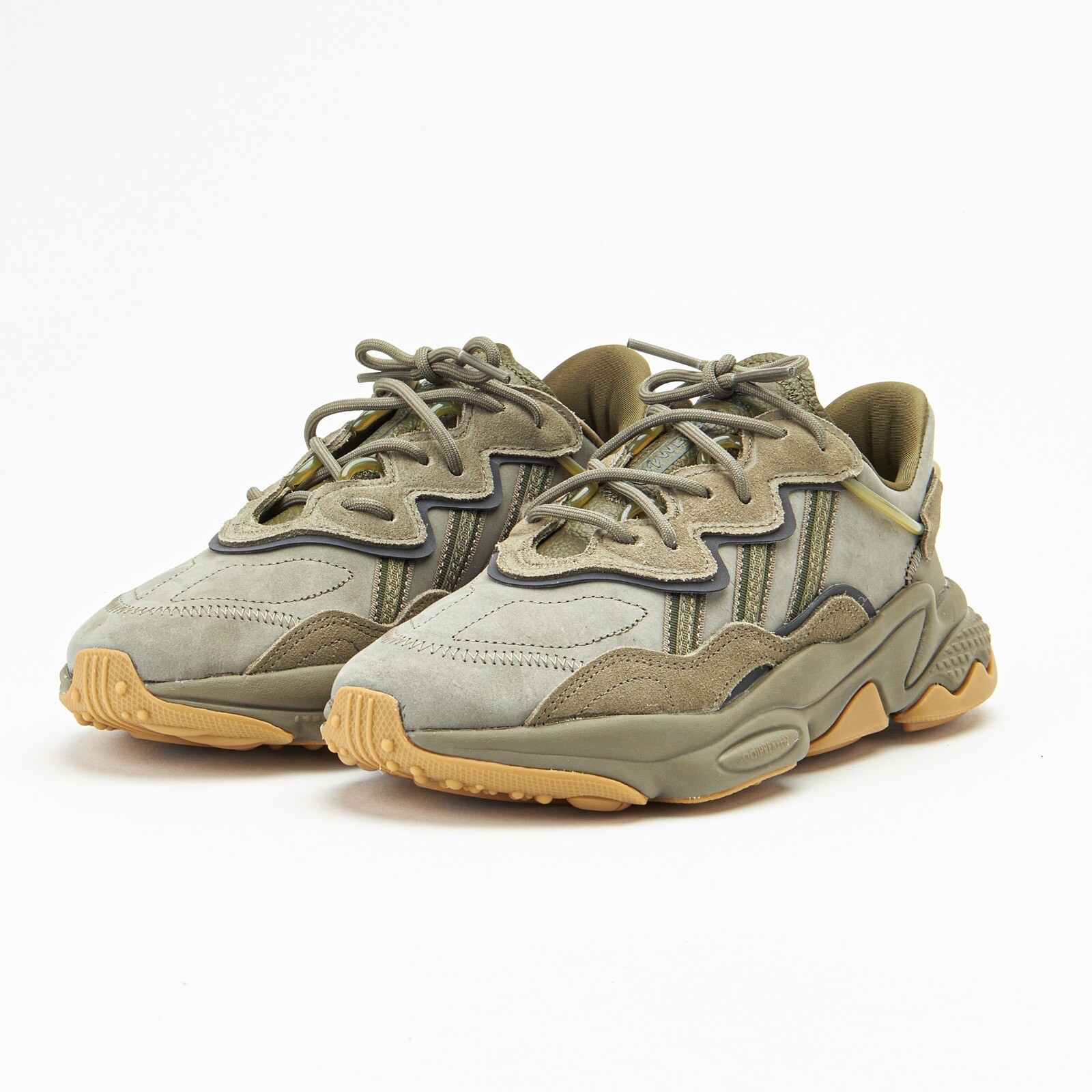 Adidas Originals Ozweego Men’s Sneaker Running Shoe Olive Athletic Trainers #461