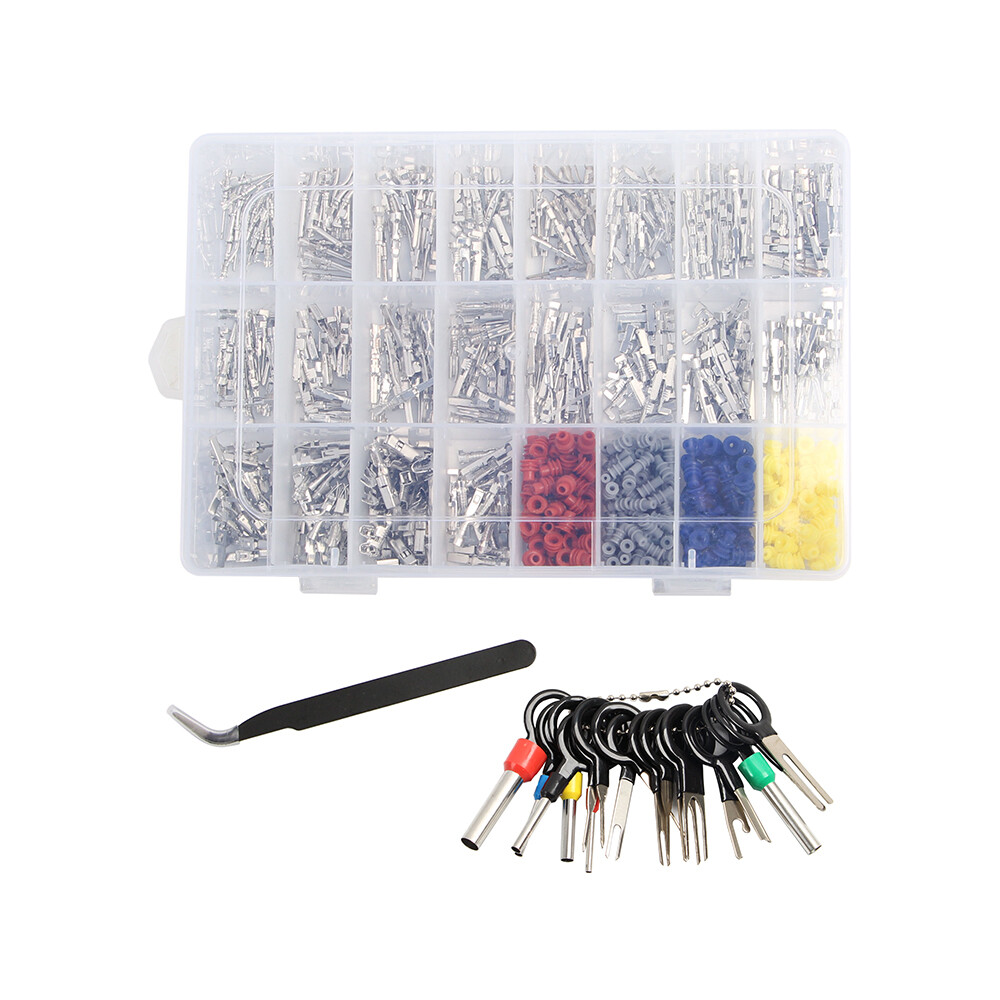 Automotive Electrical Connector Pins Kit Terminal Removal Tool Wire Seals 739Pcs