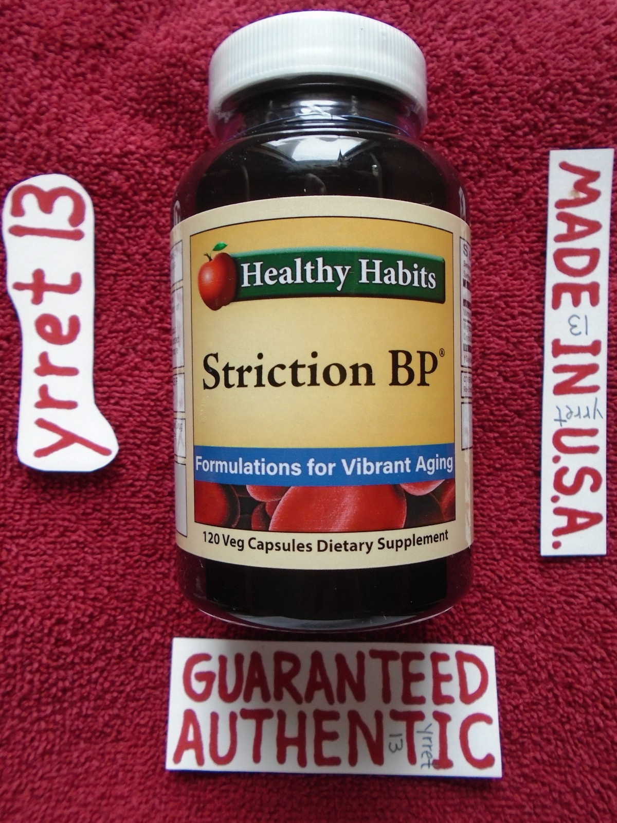 "STRICTION BP"  Healthy Habits  120 Veg. Capsules  Brand NEW & Factory Sealed!!!
