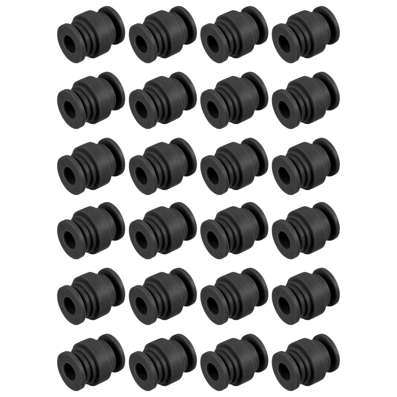 24pcs Black Anti-Vibration Shock Absorption Damping Rubber Balls M7x20mm