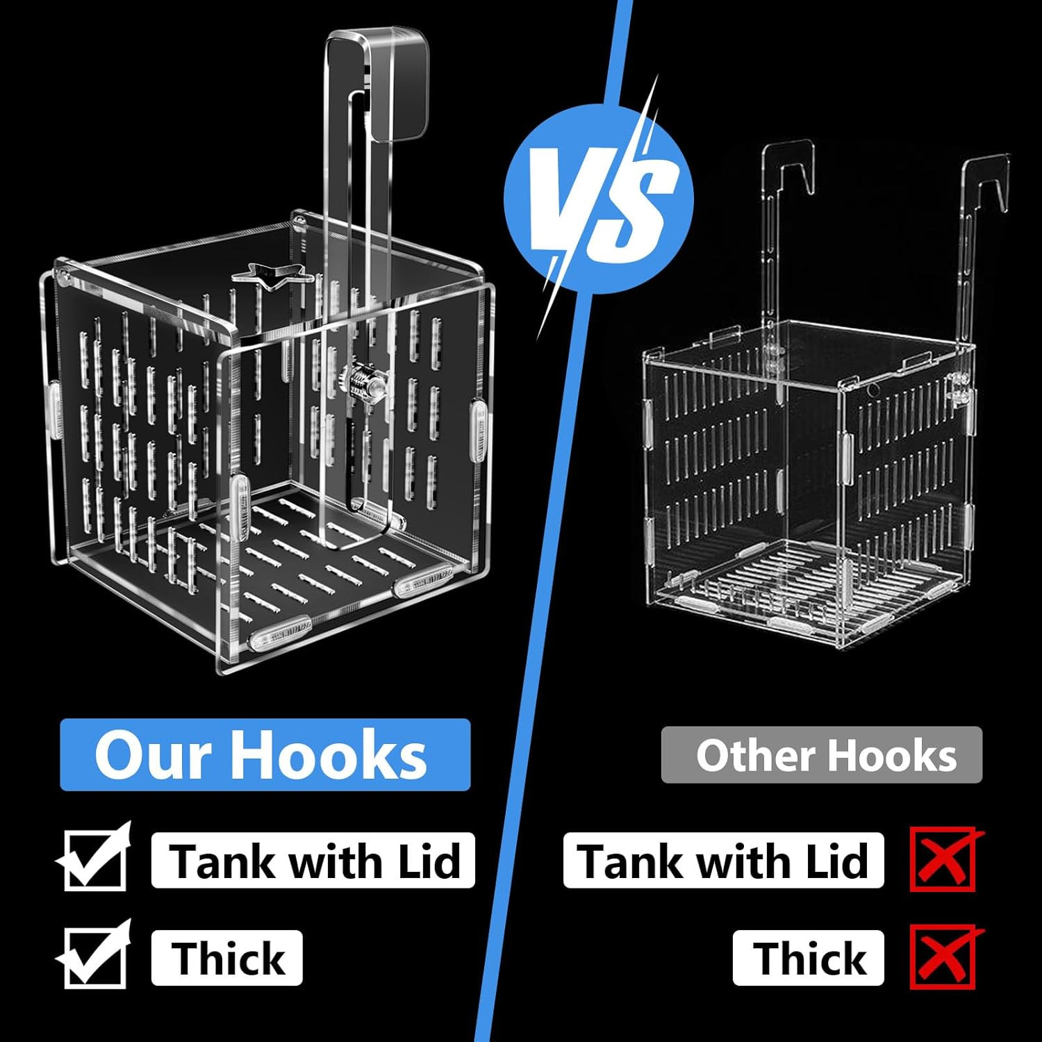 Breeder Box for Fish Tank, Fish Breeder Box for Aquarium, Acrylic Fish Isolation