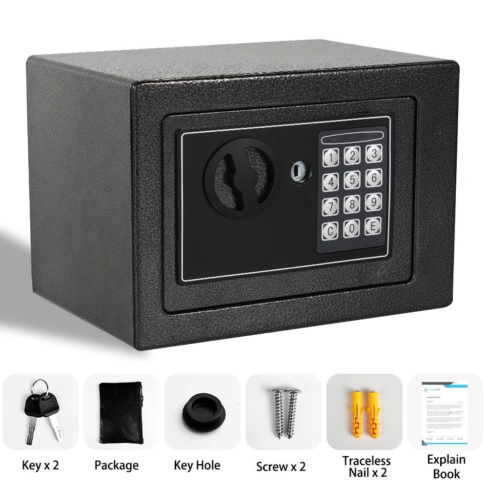 Fireproof Home Safe with Keypad Light