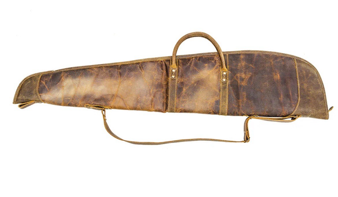 Vintage Oil Tan Leather Gun Case