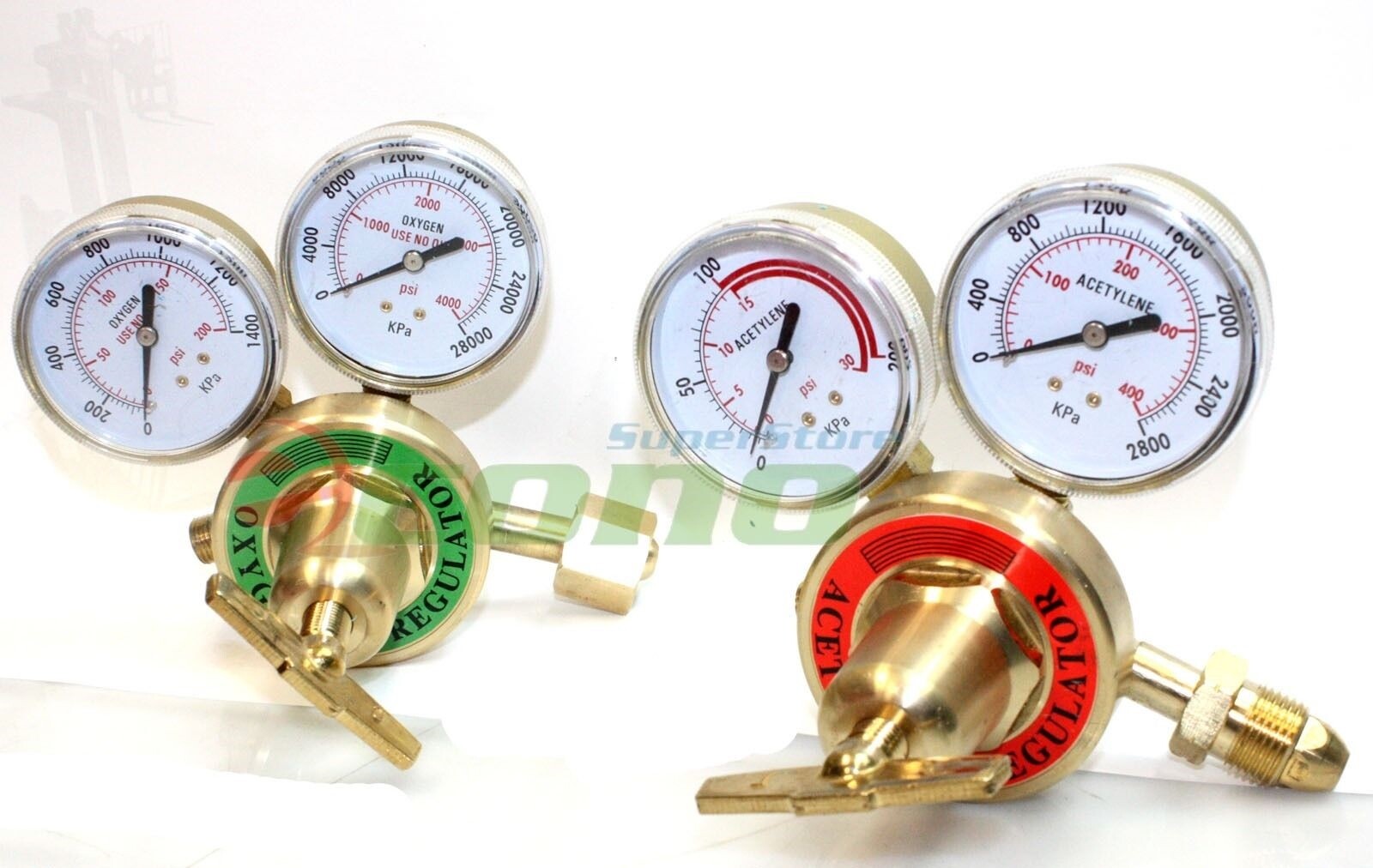Oxygen Acetylene CGA 541 510 Gas Welding Brass Regulator Fit Victor Type