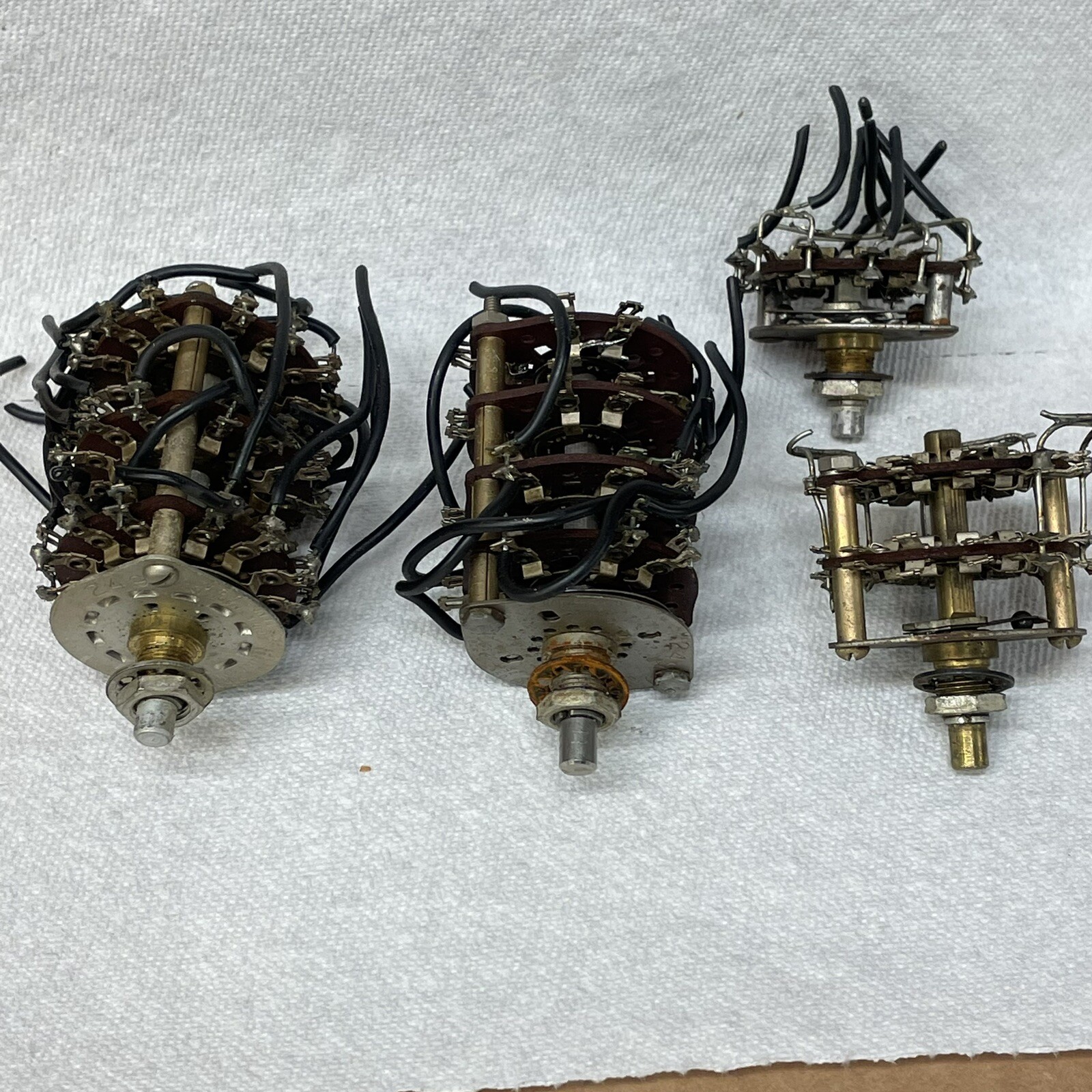 (4) vintage assorted deck wafer rotary switches antique ham radio lot untested