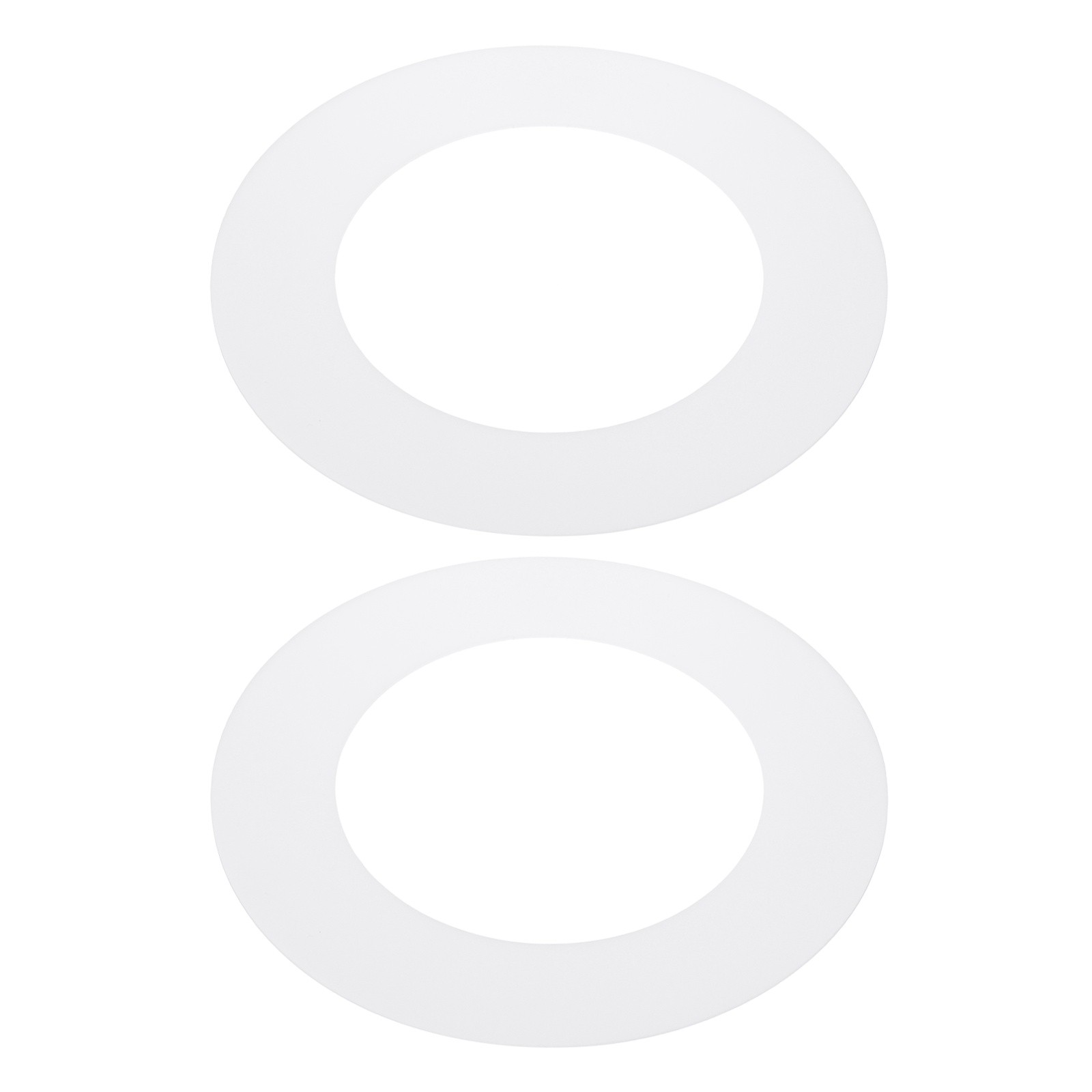 2Pcs 5" ID 7.5" OD Plastic Trim Ring Translucent Matte White Goof Rings