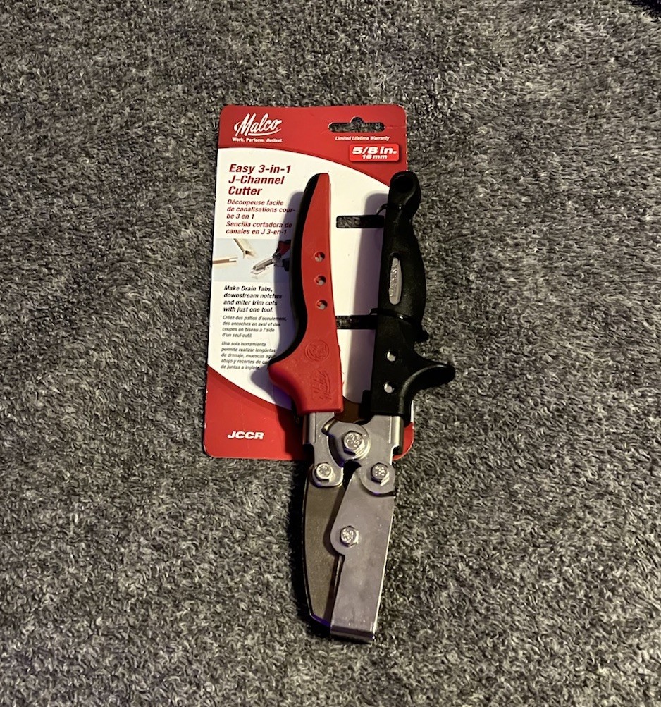 Malco 5/8 inch  J-Channel Cutters - Model JCCR , 16mm