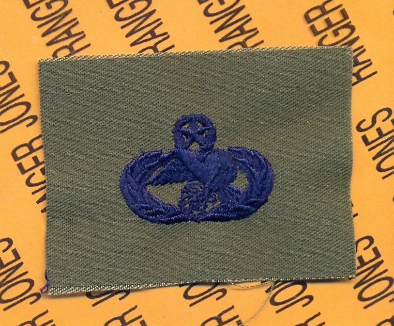 USAF Air Force Master Transportation Qualification OD Green & Blue badge patch