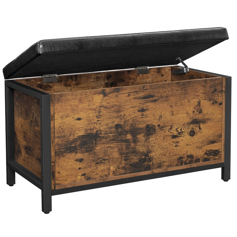 Vasagle Entryway Storage Bench Flip Top Storage Ottoman And Trunk Padded Seat
