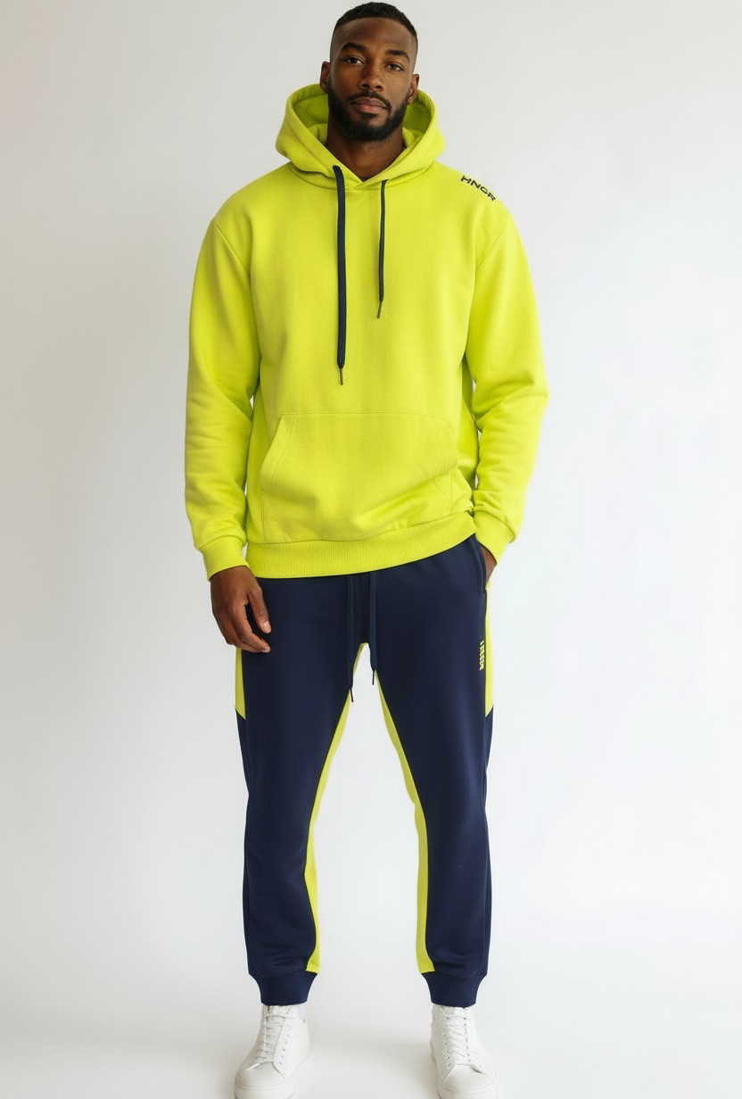 Men's Cotton Hooded Jumpsuit Winter Gauze Sport Gym Complete L