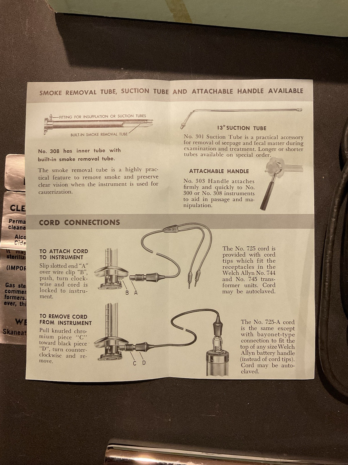Vintage Welch Allyn Sigmoidscopes