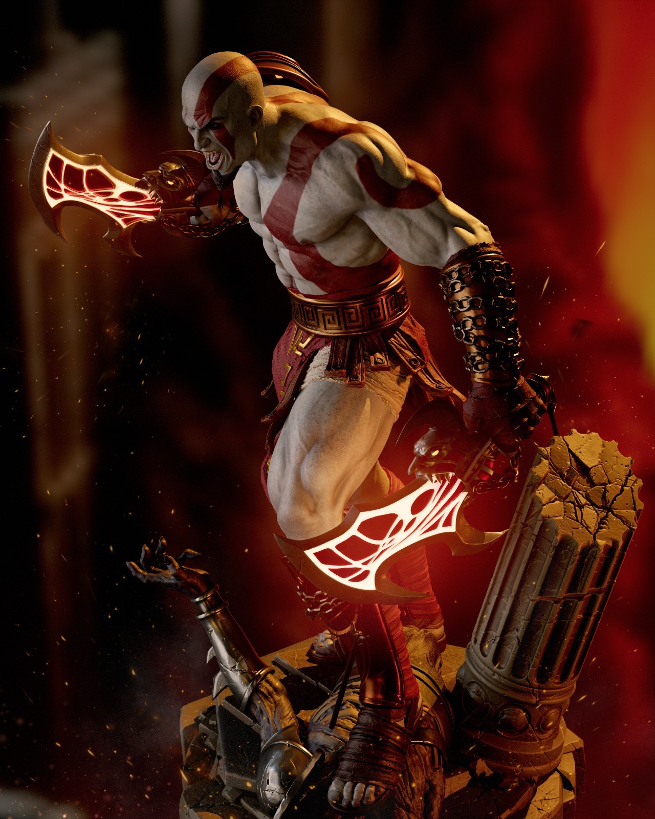 Kratos (1) 1/12 Unpainted 3D Printed resin model kit CA3d