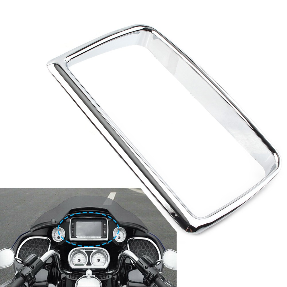 Radio Trim Bezel Fit Harley Road Glide FLTRX Special FLTRXS Ultra FLTRU Chrome