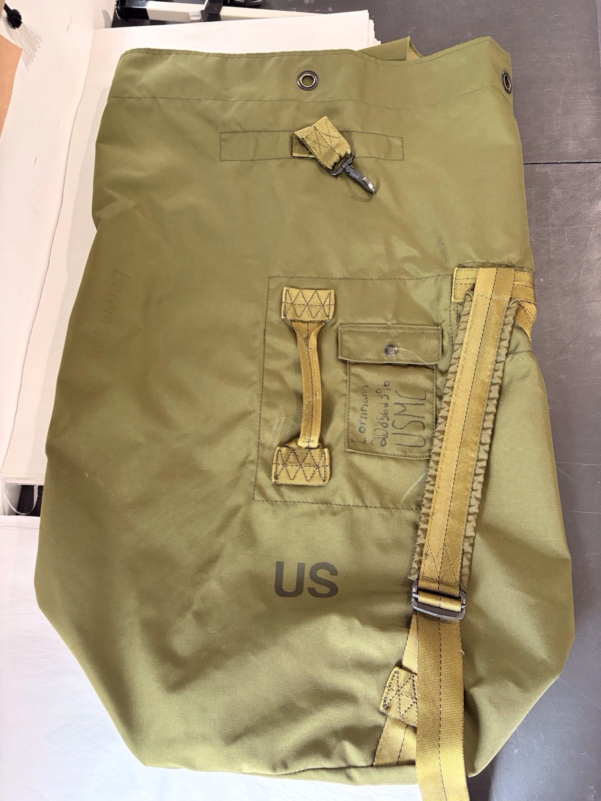 VTG US MILITARY ISSUED Duffle Nylon Type II Sea Bag Tote w/Backpack Straps