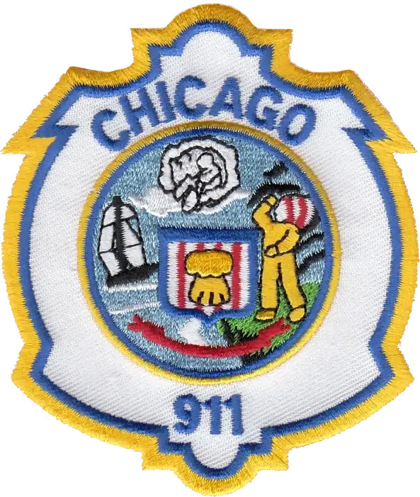 CHICAGO 911 OFFICE OF EMERGENCY MANAGEMENT & COMMUNICATIONS BREAST BADGE PATC...