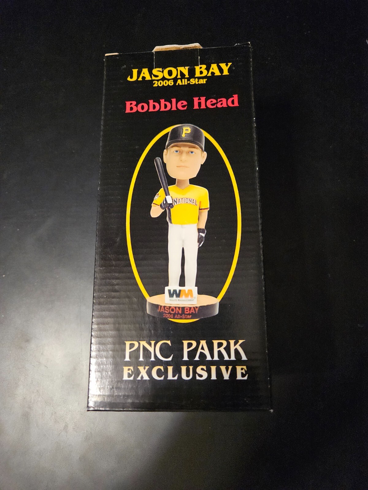 2007 Pittsburgh Pirates Jason Bay Bobblehead Figure SGA with Game Ticket 4/13/07