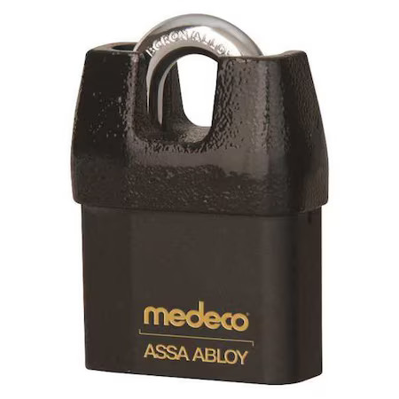 Medeco 54725R0-T-26-Dl-S Padlock, Keyed Different, Partially Hidden Shackle,