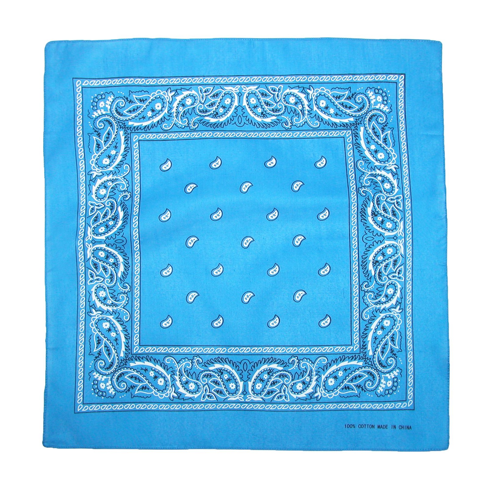 CTM Individually Folded & Packaged Paisley Print Cotton Bandana